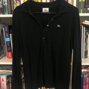 Lacoste Black Long-Sleeve Polo Shirt